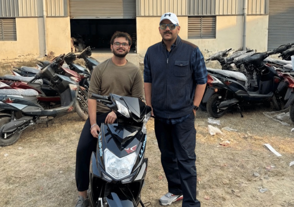 Lilypad team with the electric scooter fleet